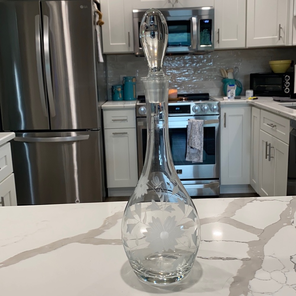 PRINCESS HOUSE HERITAGE FLORAL WINE DECANTER